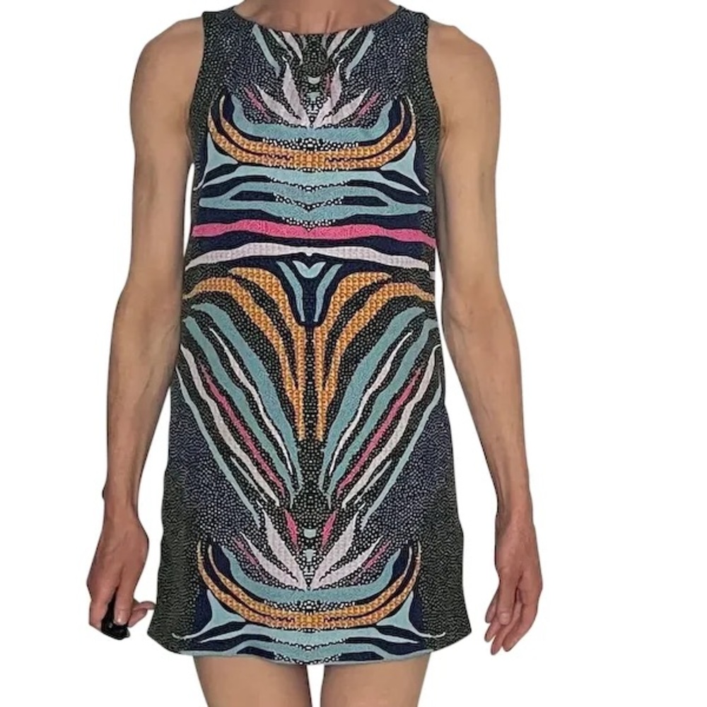 Mara Hoffman Tribal Dot Print Shift Dress Medium